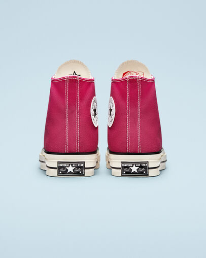 Chuck 70 Recycled Canvas Midnight Hibiscus/Egret/Black, Heel View