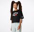 T-shirt ample imprim&eacute; Love Me Noir Converse