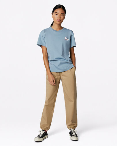 Chuck Taylor High Top Graphic T-Shirt Indigo Oxide, Full Body View