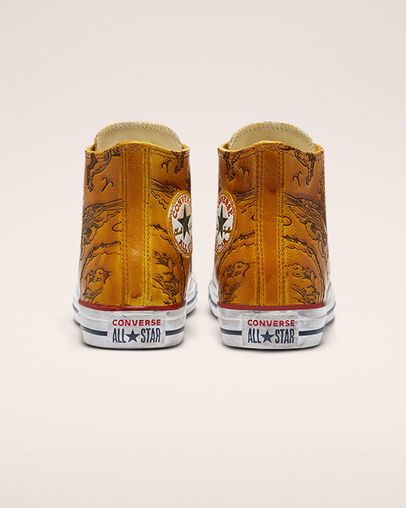 Chuck Taylor All Star Zodiac Leather Mustard Zodiac, Heel View