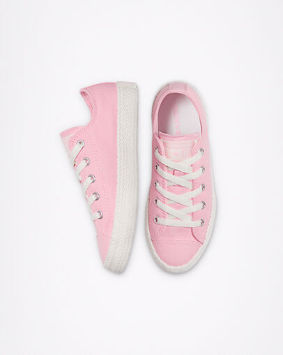 Espadrille Chuck Taylor All Star Rose/Rose/Aigrette, Top and Side View