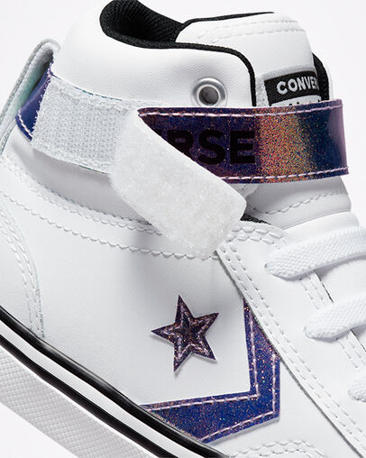 Pro Blaze Iridescent Glitter White/Black/White, Detail Angle View