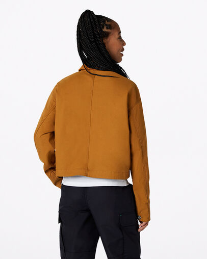 Utility Coat Dark Soba, Back View