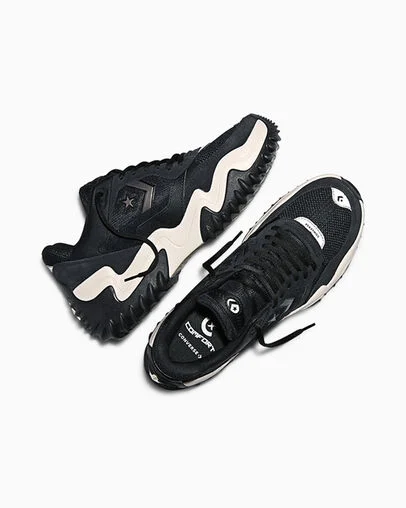 Converse Wave Motion Trainer Black/Natural Ivory/Black, Angled View