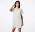 Heathered Short Sleeve T-Shirt Dress Natural Heather