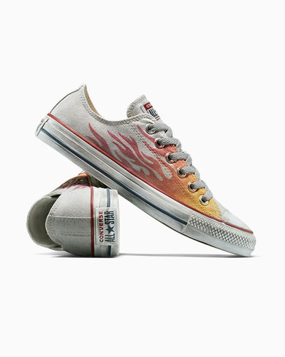 Chuck Taylor All Star Flames Flame Light Grey, Detail Angle View