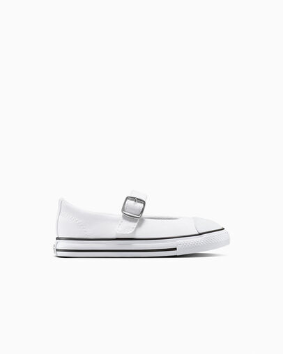 Chuck Taylor All Star Dainty Mary Jane Blanc/Noir/Blanc, Outer Side View