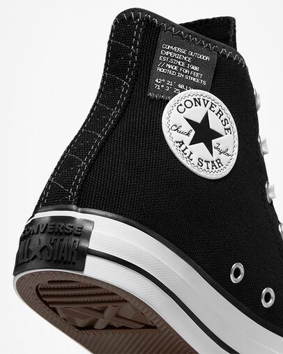 Chuck Taylor All Star Outdoor Experience Negro/Blanco/Gris humo oscuro, Detail Angle View