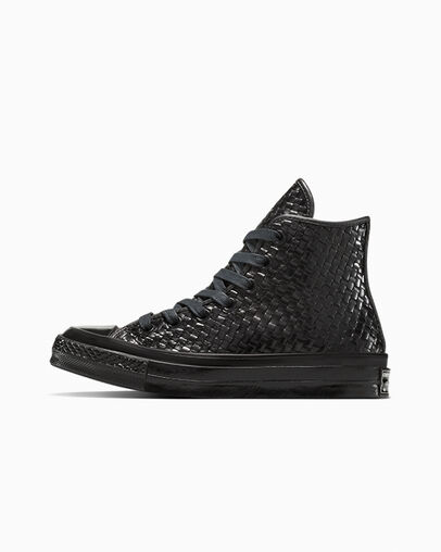 Chuck 70 Woven Leather Black/Black/Black, Inner Side View