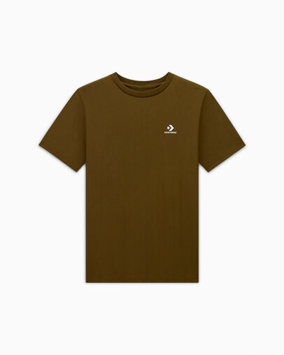 Converse Go-To Embroidered Star Chevron Standard-Fit T-Shirt Surplus Olive, Front View