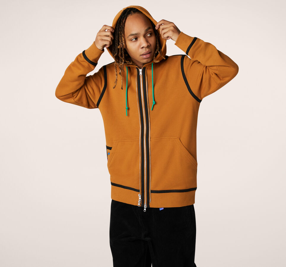 Utility Fleece Full-Zip Hoodie Dark Soba Multi