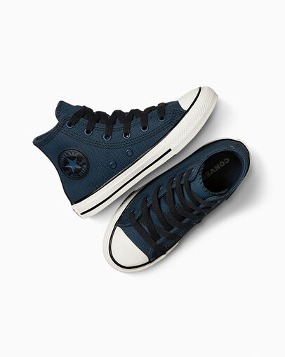 Chuck Taylor All Star Durable Navy/Black/Egret, Angled View