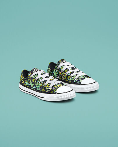 Chuck Taylor All Star Snake Dk Smoke Grey/Cozy Moss, Angled View