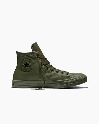 Chuck Taylor All Star Tonal Leather Utility/Black/Utility, Outer Side View