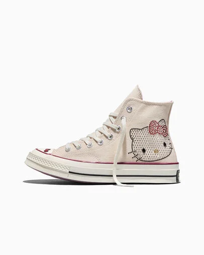 Converse x Hello Kitty Chuck Taylor 70 Swarovski&reg; Egret/Sporty Berry/Black, Inner Side View