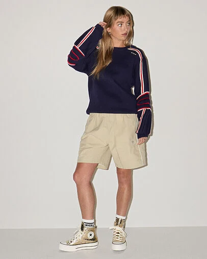 Chuck Taylor All Star Lift Platform Metallic Crackle Metallic Gold/Vintage White, On Foot Shot 1