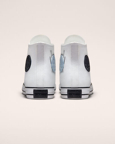 Chuck Taylor All Star Translucent Barcode Blanco/Negro/Blanco, Heel View