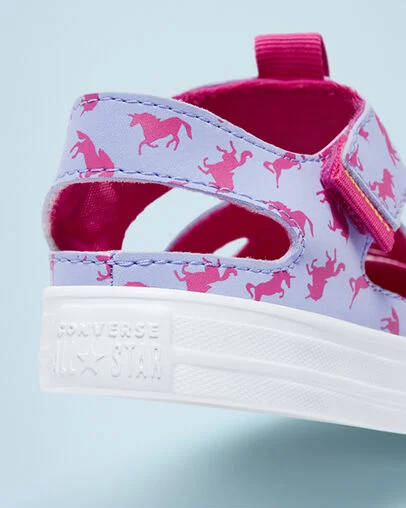 Chuck Taylor All Star Superplay Sandal Unicorns Twilight Pulse/Active Fuchsia, Detail Angle View