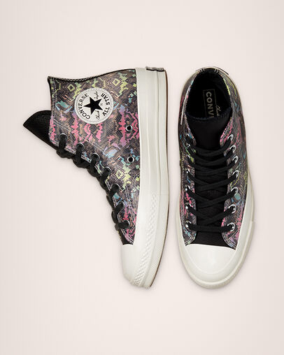 Chuck 70 Digital Daze Black/Hyper Pink/Egret, Top and Side View