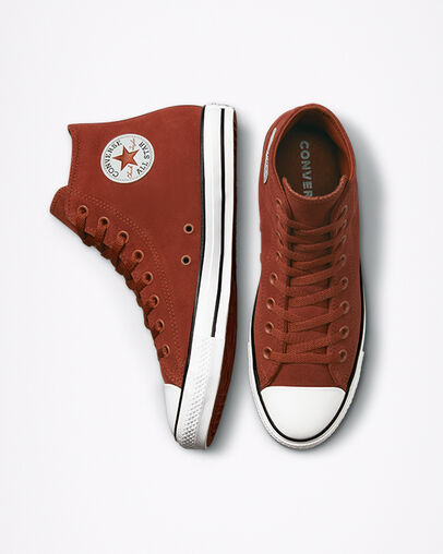 Converse Color Leather Chuck Taylor All Star Cedar Bark/Schwarz/Wei&szlig;, Top and Side View