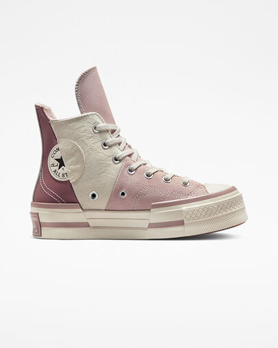 Chuck 70 Plus Mixed Materials Stone Mauve/Desert Sand/Saddle, Outer Side View