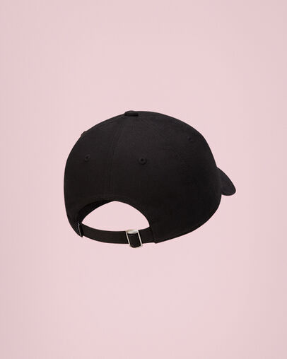 Logo Baseball Hat Converse Black/White, 3/4 View