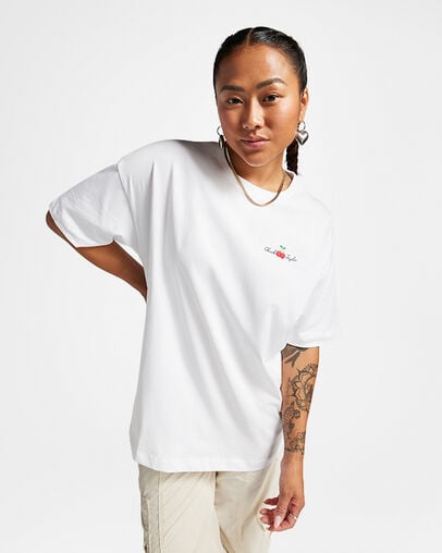 Oversized Cherry T-Shirt White, Front View
