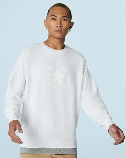 Chuck Modern Crew Sweatshirt White, Front View