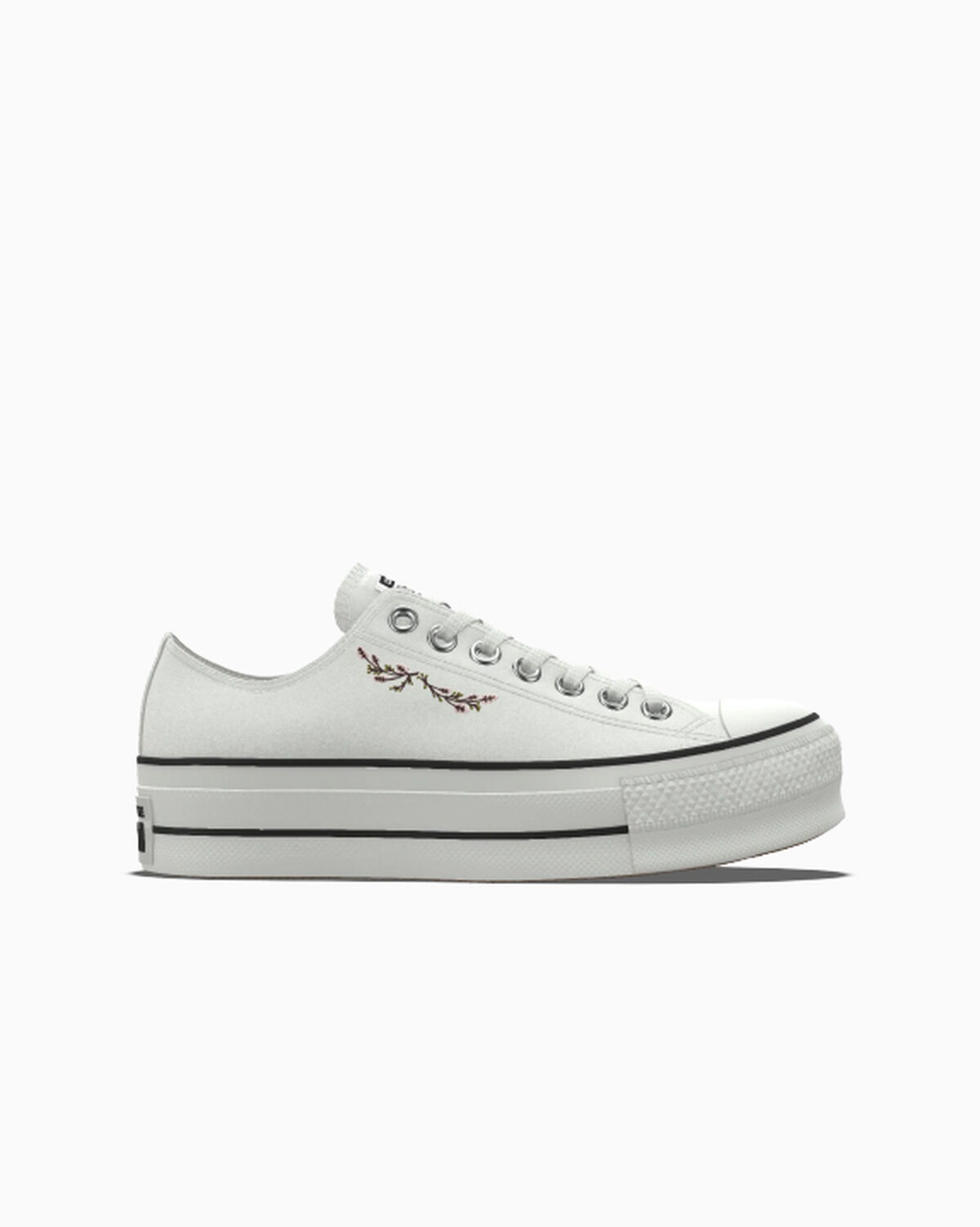 Custom Chuck Taylor All Star Lift Platform By You - 171210CFA24_white_leaves_FE
