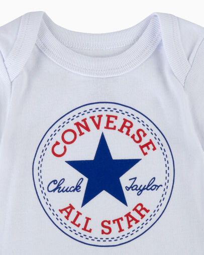 3-Piece Chuck Taylor Bodysuit Set Rojo Converse/Blanco, Back View
