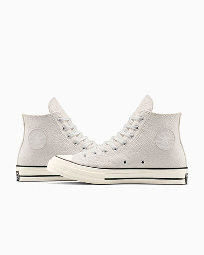 Chuck 70 Suede Barely Grey/Barely Grey/Egret, Detail Angle View