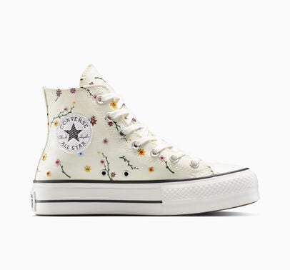 Chuck Taylor All Star Lift Platform Floral Embroidery