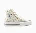Chuck Taylor All Star Lift Platform Floral Embroidery Egret/Vintage White/Black