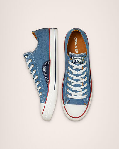 Chuck Taylor All Star Indigo Boro Blue/Vintage White, Top and Side View
