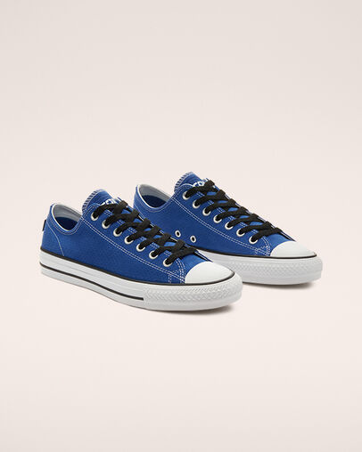CONS CTAS Pro Perforated Suede Rush Blue/Black/White, Angled View