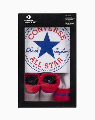 3-Piece Chuck Taylor Bodysuit Set Rojo Converse/Blanco, On Model View