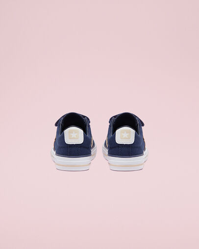 Summer Daze Easy-On Star Player EV Azul marino medianoche/Farro/Blanco, Heel View