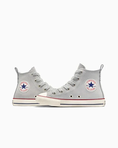 Chuck Taylor All Star Suede Grey Area/Egret/Midnight Navy, Detail Angle View