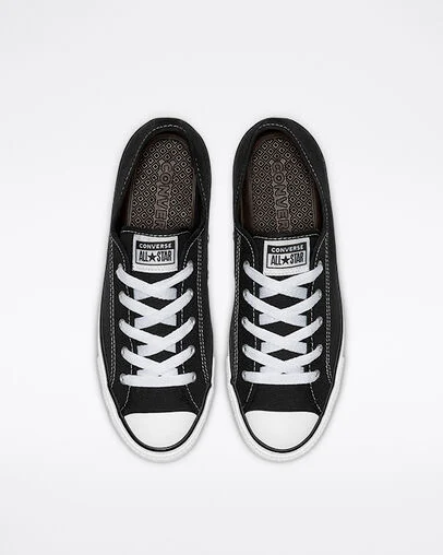Chuck Taylor All Star Dainty Canvas Black/White/Black, Heel View