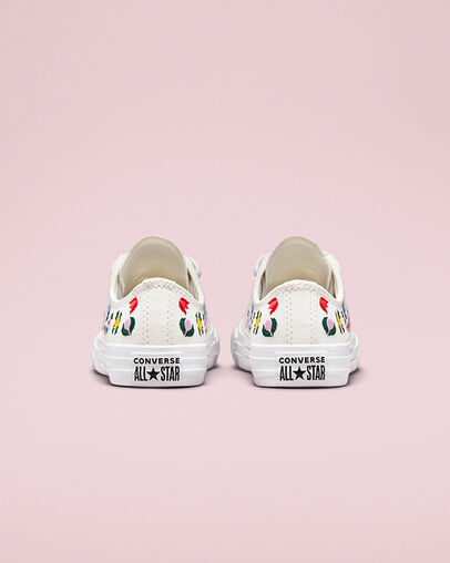 Chuck Taylor All Star Floral Embroidery Blanco vintage/Blanco, Heel View