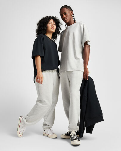 Converse Gold Standard Sweatpants Light Grey Heather, Back View