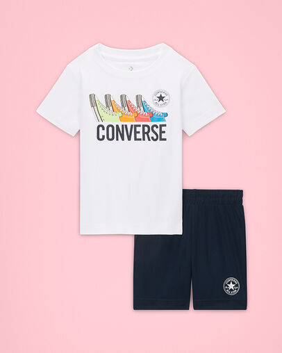 ENSEMBLE TEE-SHIRT ET SHORT MULTI SNEAK OBSIDIAN Obsidienne, Front View