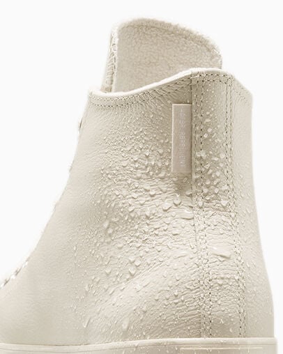 Chuck Taylor All Star Water-Repellent Leather Light Dune/Black/Light Dune, Detail Angle View