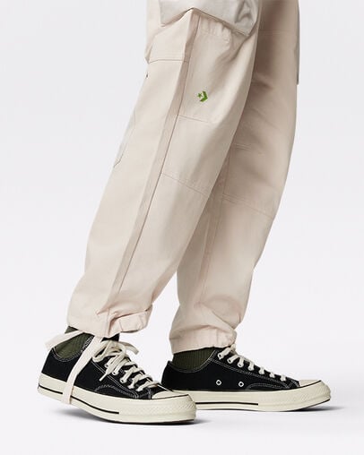 Pantalon cargo tiss&eacute; Sable d&eacute;sert, Detail View