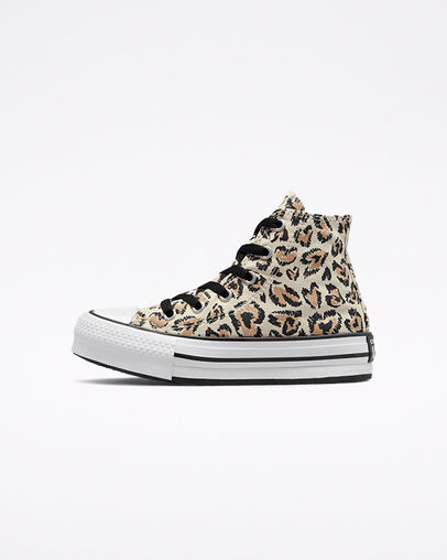 Chuck Taylor All Star Lift Platform Jungle Cats Driftwood/Black/White, Inner Side View