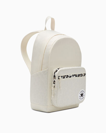 Go 2 Leopard Backpack Converse Egret, Back View