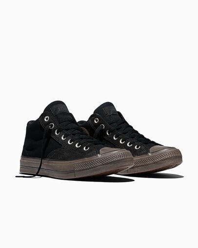 Chuck Taylor All Star Malden Street Canvas & Suede Black/Brown/Total Eclipse, Top and Side View