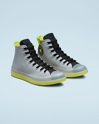 Chuck Taylor All Star CX Ash Stone/Black/Lime Twist, Angled View