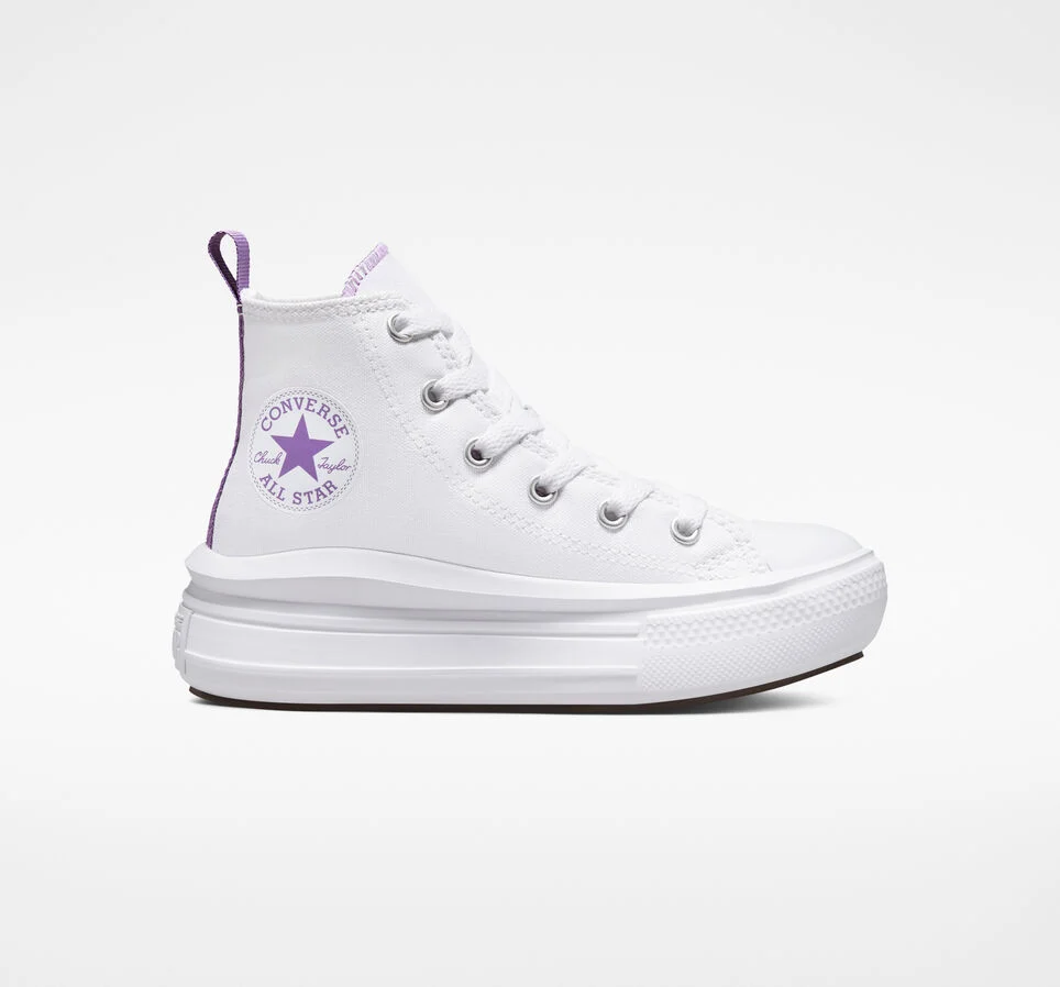 Chuck Taylor All Star Move Platform Blanco/Morado p&iacute;xel/Blanco
