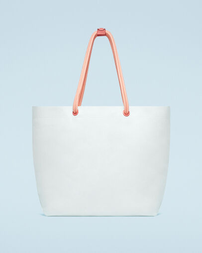 Sac fourre-tout corde d&eacute;lav&eacute; Terre cuite rose/Quartz rose/Vent de temp&ecirc;te, Back View